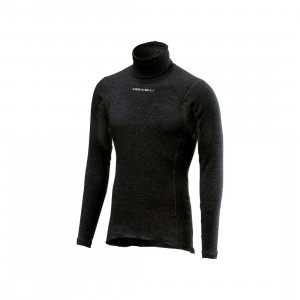 Bluza de corp cu guler Castelli Flanders Neck Warm Negru