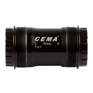 Butuc pedalier CEMA T47, compatibil SRAM DUB, rulmenți oțel inoxidabil, 28.99 mm, M47 x 1.0, 68/73 mm, negru