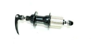 Butuc spate Quanta GT2R, alu, 28H, ax QR M10x130x140mm, 2rulmenti, caseta otel 11pinioane, 3clicheti, negru, OEM