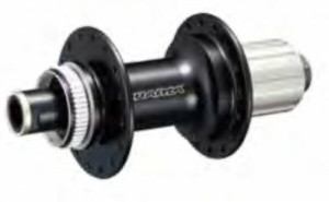 Butuc spate Quanta TZ9R, alu, 32H,4 rulmenti,caseta Cr-Mo 8/9/10/11pinioane, frana disc Center lock, negru
