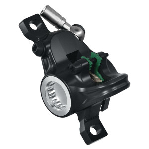 Caliper MT4 eSTOP black, rotatable tube connection, incl. brake pads, from MY2020 (PU = 1 piece)