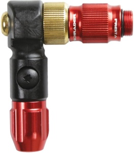 Cap pompă ABS-1 Pro HP, Lezyne, Rubber Hose, Schrader și Presta, roșu lucios