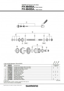 Capat etans Shimano FH-M495A stanga