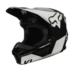 Casca FOX V1 REVN, ECE, Negru/Alb