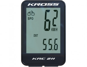 Ciclocomputer Kross KRC 211, 11 functii, pe cablu