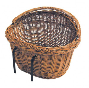 Cos bicicleta din nuiele Basil Detroit 39x27x22cm, natural tone