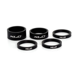 Cuvetarie XLC A-head spacer set AS-A02 3x5, 1x10, 1x15, 1 1/8" matt black