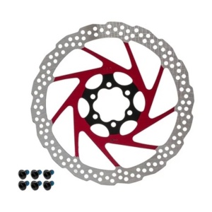 Disc frana eWheel V2 180mm, 6 gauri, Rosu