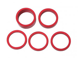 Distantier furca Contec 1-1/8" 3*5mm 1*10mm 1*15mm rosii