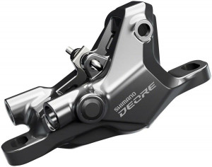 Etrier frana pe disc Shimano Deore BR-M6100 hidraulic fata sau spate fara adaptor placute resin g03s fara aripioare de racire