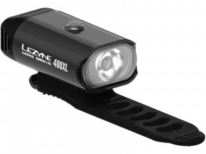 Far Lezyne Mini Drive 400, 400 lumeni - 3 + 2 moduri black/hi gloss