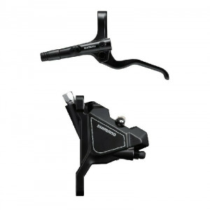 Frana pe disc set asamblat Shimano BL-MT201(L), BR-UR300(F), pt disc 160mm, fara adaptor, placute resin, furtun SM-BH59, 1000mm negru, incl. oliva & insertie conectare, negru
