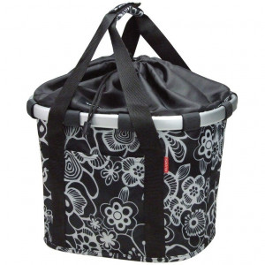 Geanta city Reisenthel tip cos de bicicleta fleur black, 35x28x26cm, KLICKfix