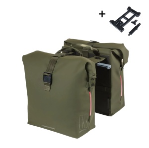 Geantă dublă Basil SoHo Nordlicht MIK, Moss Green, 41L, MIK