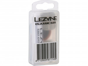 Kit Lezyne Repair Classic in plastic box, 7cc Glue, 6x Round Patch, 2x Oval patch, 1x Scuffer