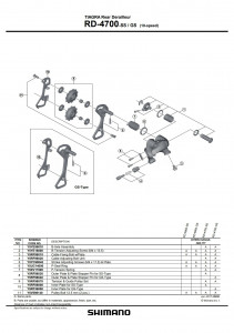 Maneta de tensionare & placa de fixare Shimano RD-M9000