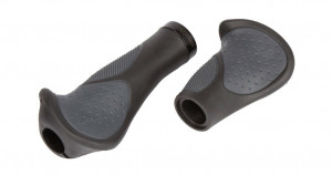 Mansoane MTB/ATB Ergotec Frisco 2 silicone, 140/95mm pe pereche black/grey