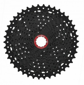 Pinioane Sunrace CSMX9X ETY, pe caseta XD, 10-46T, 11 vit, negre/rosu, AM