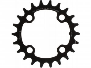 Placa pedalier MTB 22T 64 steel matte black 2x10 no pin