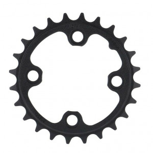 Placa pedalier MTB 24T V1 9/10V 64 mm BC, 3 mm, aluminiu, negru