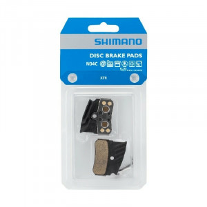 Placute frane pe disc Shimano N04C, metal, cu aripioare de racire, cu arc, 1 pereche