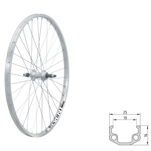 Roata Spate KLS EVENT V-brake R 26", Argintiu