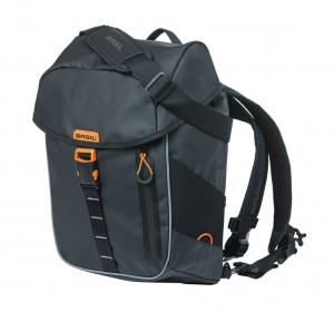 Rucsac Basil Miles Tarpaulin black/orange, 31x17x44cm
