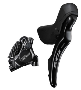 Set Frână Pe Disc Shimano J-Kit 105 ST-R7120, BR-R7170, Hidraulic, Fără Adaptor, Plăcuțe Resin Cu Aripioare De Răcire, Furtun SM-BH90 1700mm, 240mm Disc, Ambalat Individual