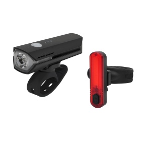 Set lumini fata+spate CLONE 550 lum, USB-C, Negru