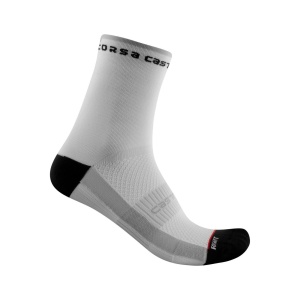 Sosete CASTELLI Rosso Corsa W 11, pentru femei, Alb/Negru