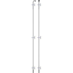 Spita Sapim D-Light argintie 2.0-1.65-2.0x286 mm
