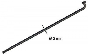 Spite 270 mm - Sapim Leader, inox, negru, 2 mm