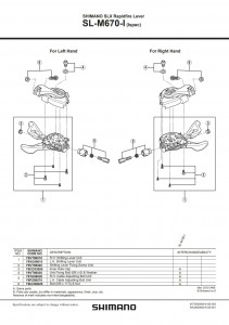 Suruburi prindere capac Shimano SL-M670-I