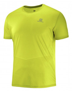 Tricou alergare Salomon Sense Tee citronelle/sulphur spring barbati