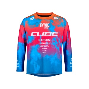 Tricou Cube MTB Jersey Rookie X Actionteam L/S Negru/Albastru
