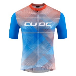 TRICOU CUBE TEAMLINE CMPT S/S WHITE/BLUE/RED