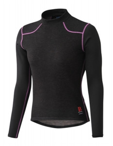 Tricou Shimano breath hyper base layer maneca lunga femei negru/roz