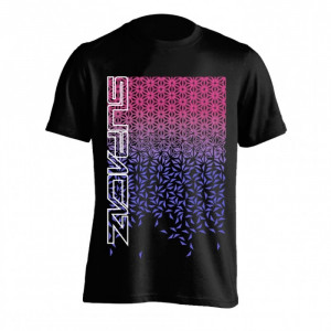 Tricou Supacaz - Star Fade - roz neon / mov neon