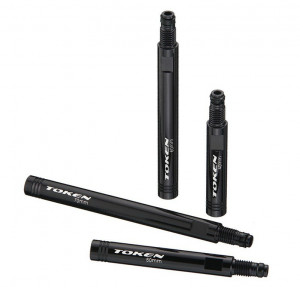 Valve Extender TOKEN black, Presta, pair, rims 20-30mm