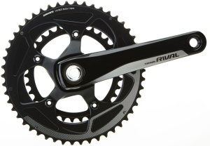 Angrenaj pedalier SRAM Rival 22 GXP 2x11 viteze, 50-34T, lungime brat 170 mm, BCD 110 mm, chainline 45 mm, negru