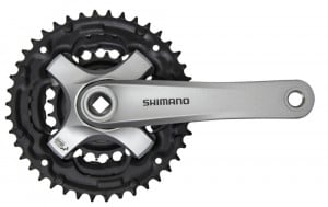 Angrenaj Shimano Tourney FC-TY501 48x38x28T 170mm 6/7/8V fara CG argintiu