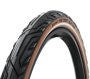Anvelopa pliabila CONTINENTAL Pure Contact, 27.5x2.20, 55-584, E50, Negru/Maro