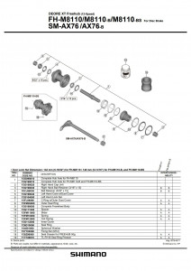 Ax complet pt. butuc Shimano pt. FH-M8110 142mm