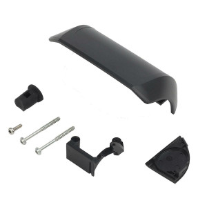Battery holder kit, anthracite, incl. 1 x thread forming screw 3.5x12, 2 x thread forming screw 3.5x42, spring stop and protective c ap for charging socket