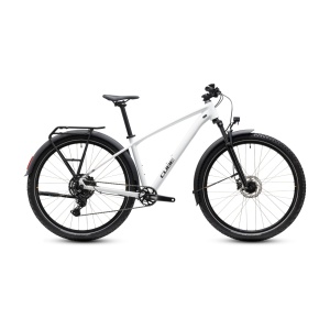 Bicicleta Cube Aim, ONE Fe, Metallicwhite Black 2027 - 27.5"