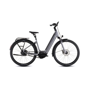 Bicicleta Electrica Cube SUPREME HYBRID DELUXE PRO 600 EASY ENTRY, Quicksilver GREY, 2026 – 28"