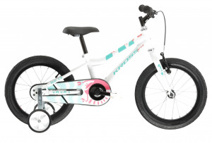 Bicicleta Kross Mini 3.0 roti 16 inch, white / celadon / coral / glossy