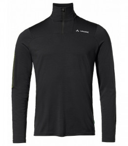 Bluza Vaude Monviso Black cu lana Merino