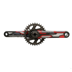 Brat pedalier Truvativ Descendant Eagle DUB CoLab Troy Lee Designs, 36T, 170 mm, Carbon, Negru-Rosu