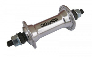 Butuc fata Quando A14F, alu, 36H, ax M9x100x140mm, argintiu